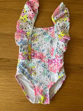 Shade Critters Ruffle-Sleeve One-Piece Swimsuit